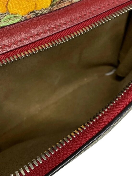 GUCCI GG Supreme Tian Small Back 427042 Bordeaux Beige Multi PVC Leather